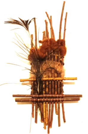 Woven wool and plant materials