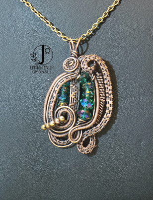 wire and faceted beads